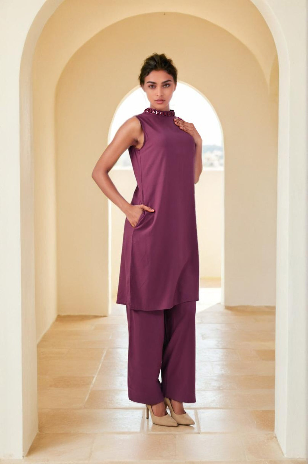 Sharanya Plum Co-ord set