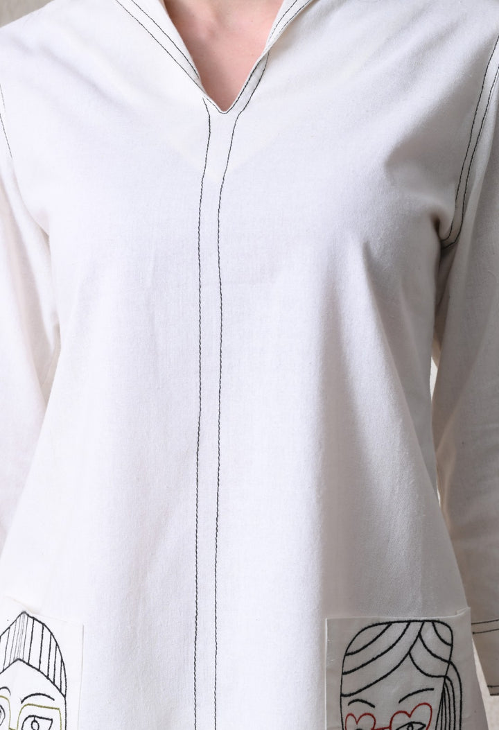 Midushi daisy embroidery Cotton co-ord set