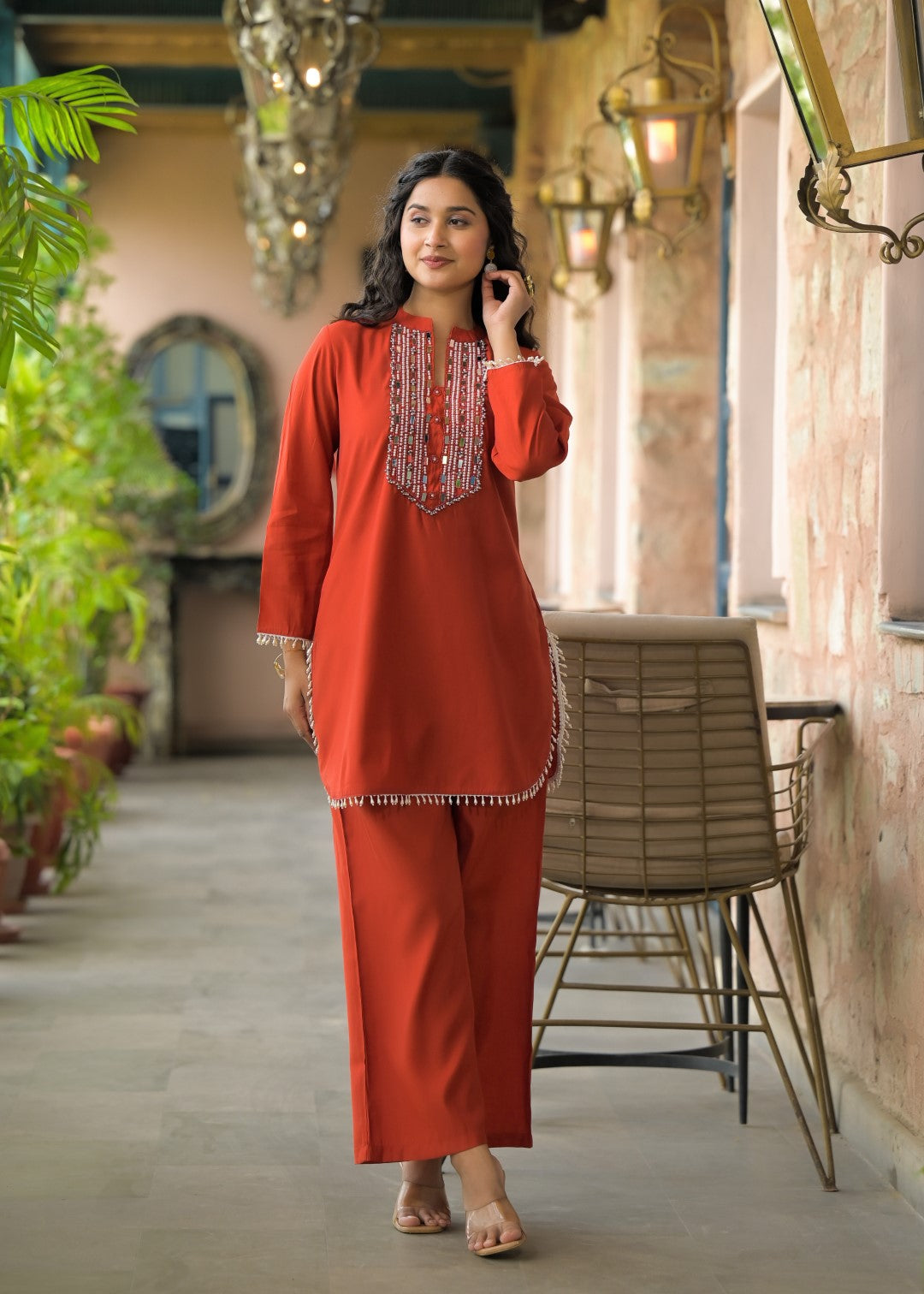 Bali Apricot work co-ord set