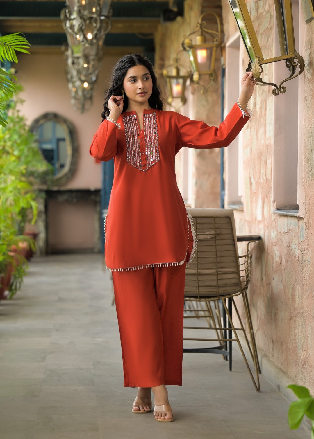 Bali Apricot work co-ord set