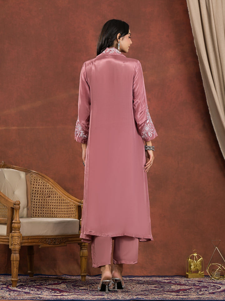 Chanda Rose Embroidery Premium Kurta Pant Set