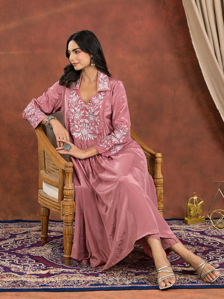 Chanda Rose Embroidery Premium Kurta Pant Set