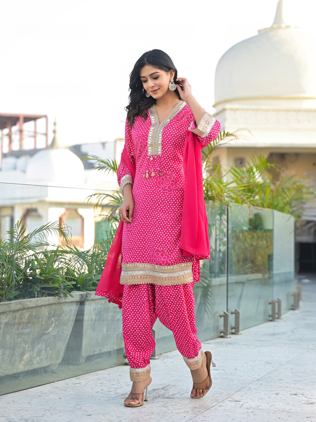 Bali Flamingo Farsi Salwar Suit Set