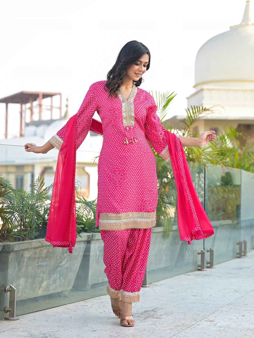 Bali Flamingo Farsi Salwar Suit Set