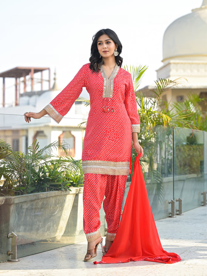 Bali Scarlet Farsi Salwar Suit Set