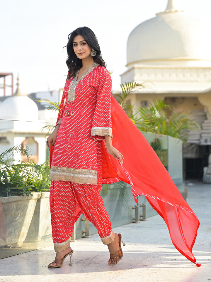 Bali Scarlet Farsi Salwar Suit Set