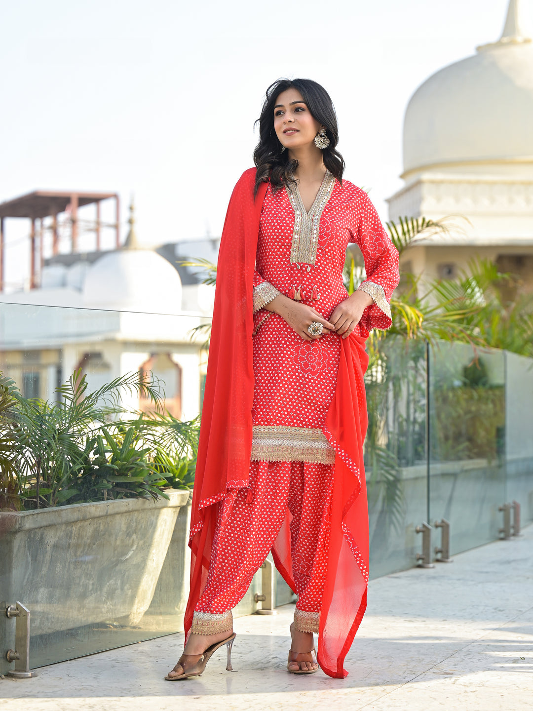 Bali Scarlet Farsi Salwar Suit Set