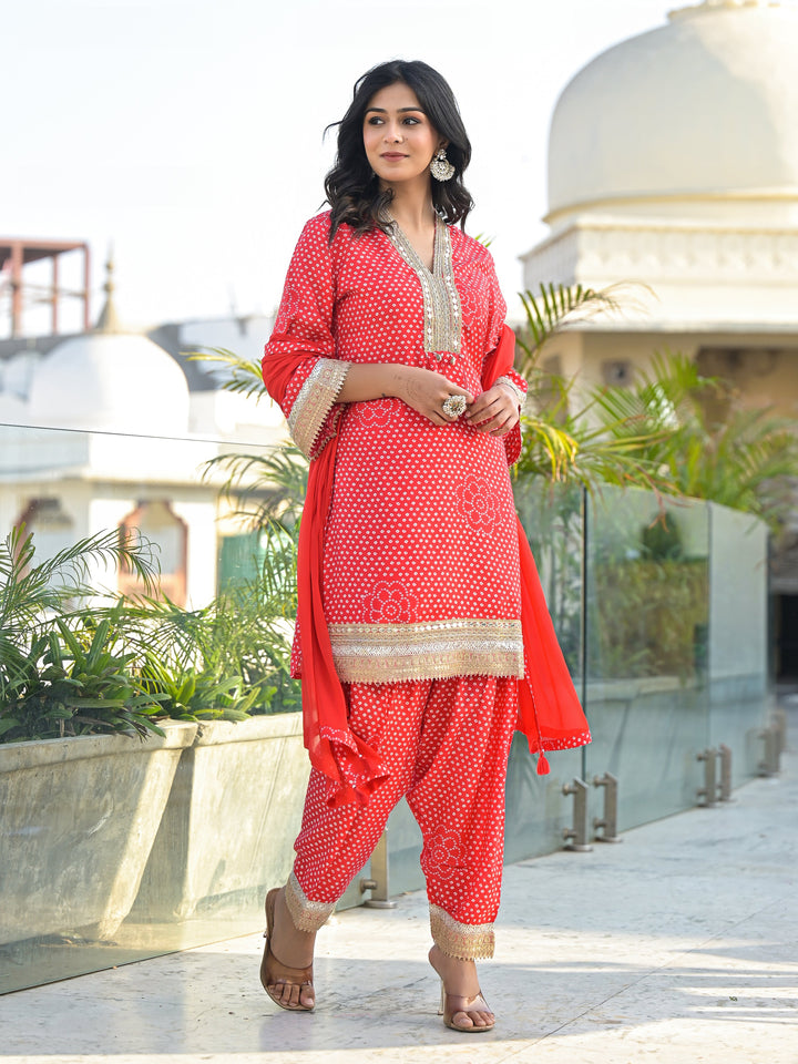 Bali Scarlet Farsi Salwar Suit Set
