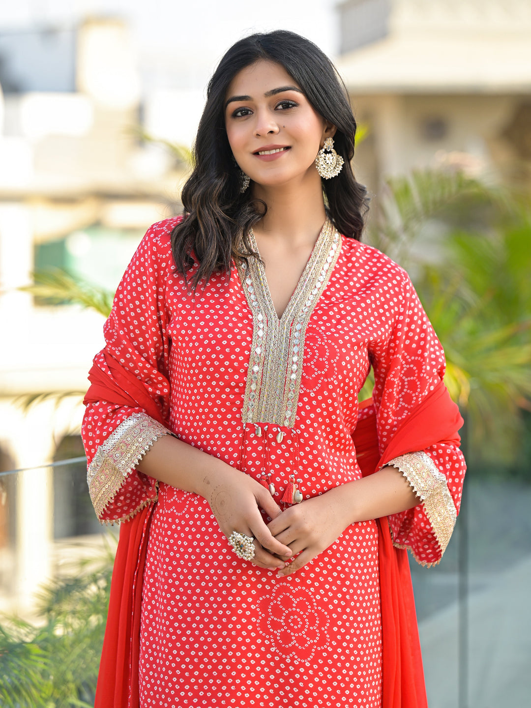 Bali Scarlet Farsi Salwar Suit Set