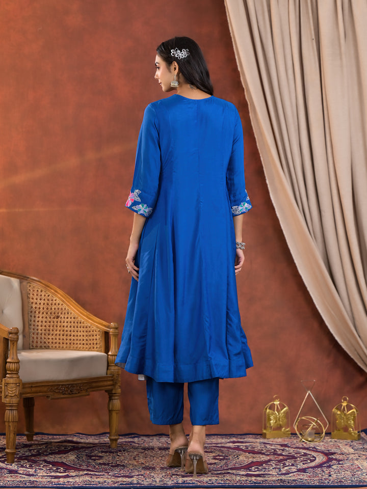 Chanda Cobalt Handwork Premium Anarkali