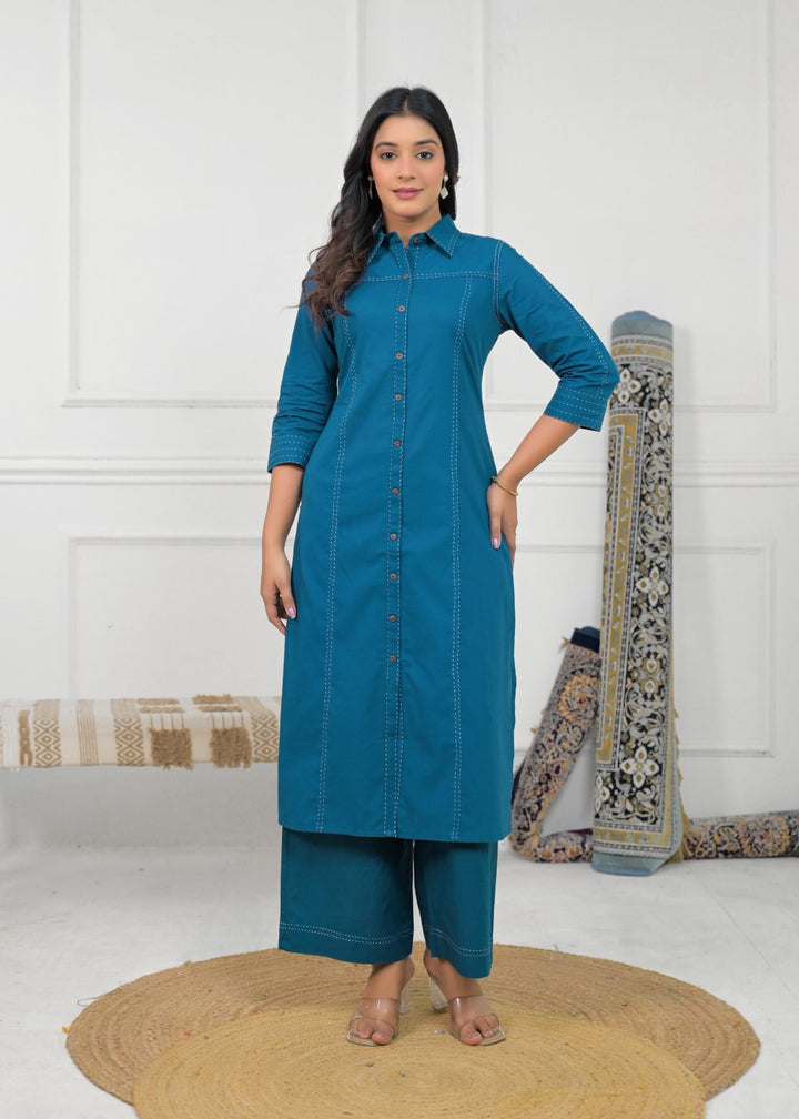 Ridhika peacock cotton co-ord set