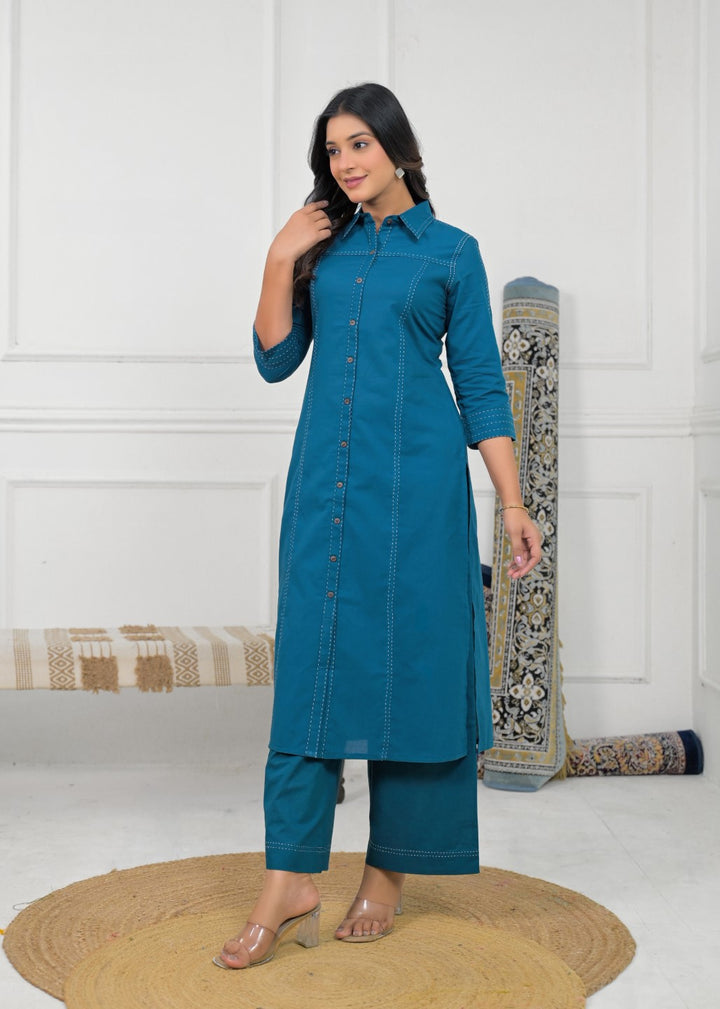 Ridhika peacock cotton co-ord set