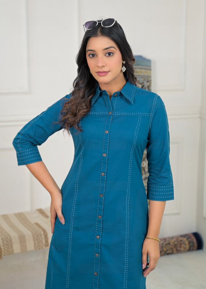 Ridhika peacock cotton co-ord set