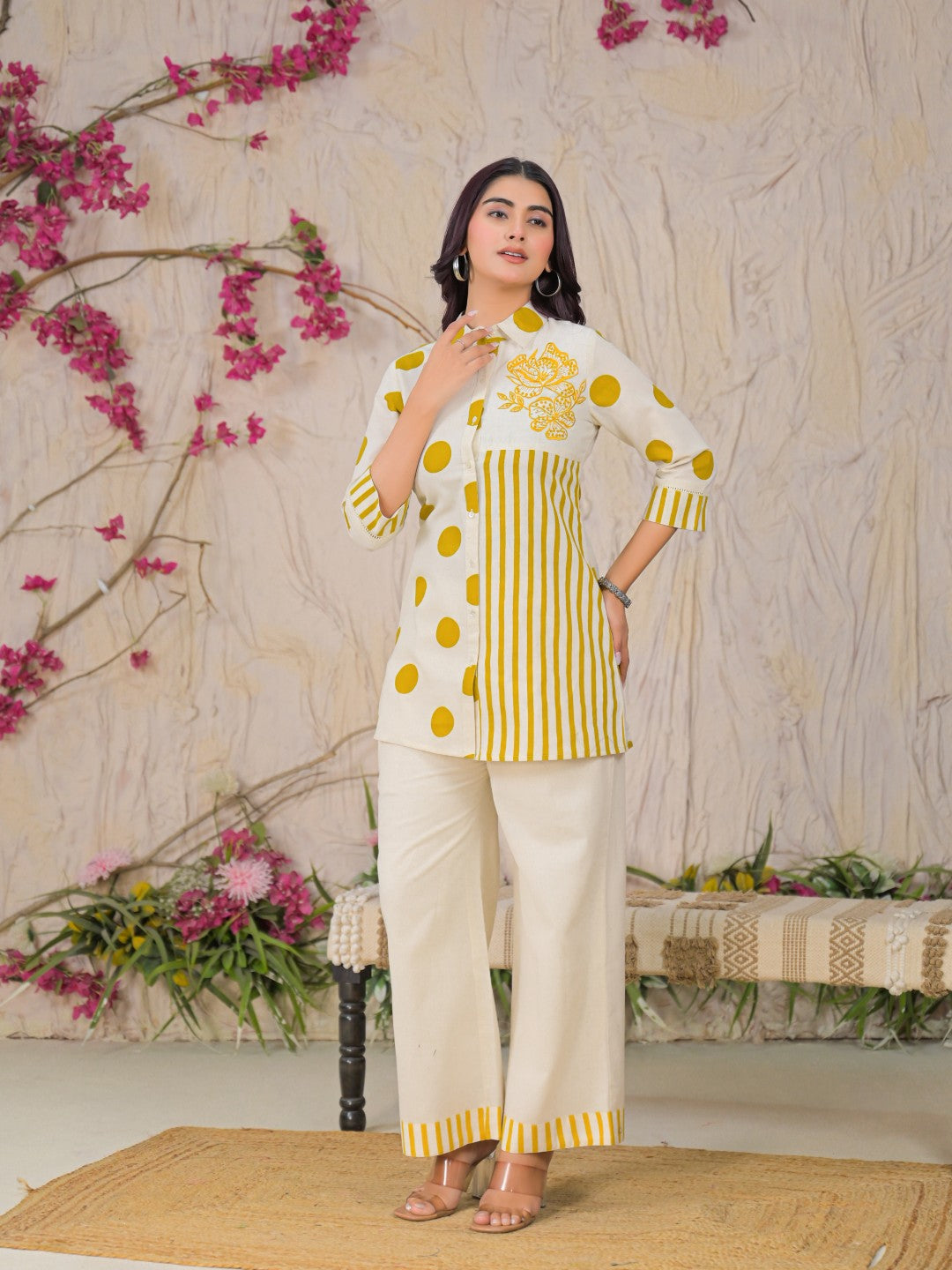 Ridhika Mustard Printed Co-ord Set