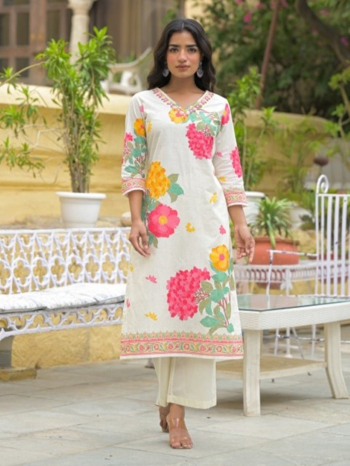 Bali Titan Printed Cotton Kurta Pant Set