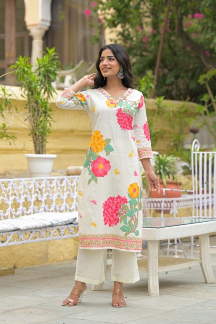 Bali Titan Printed Cotton Kurta Pant Set