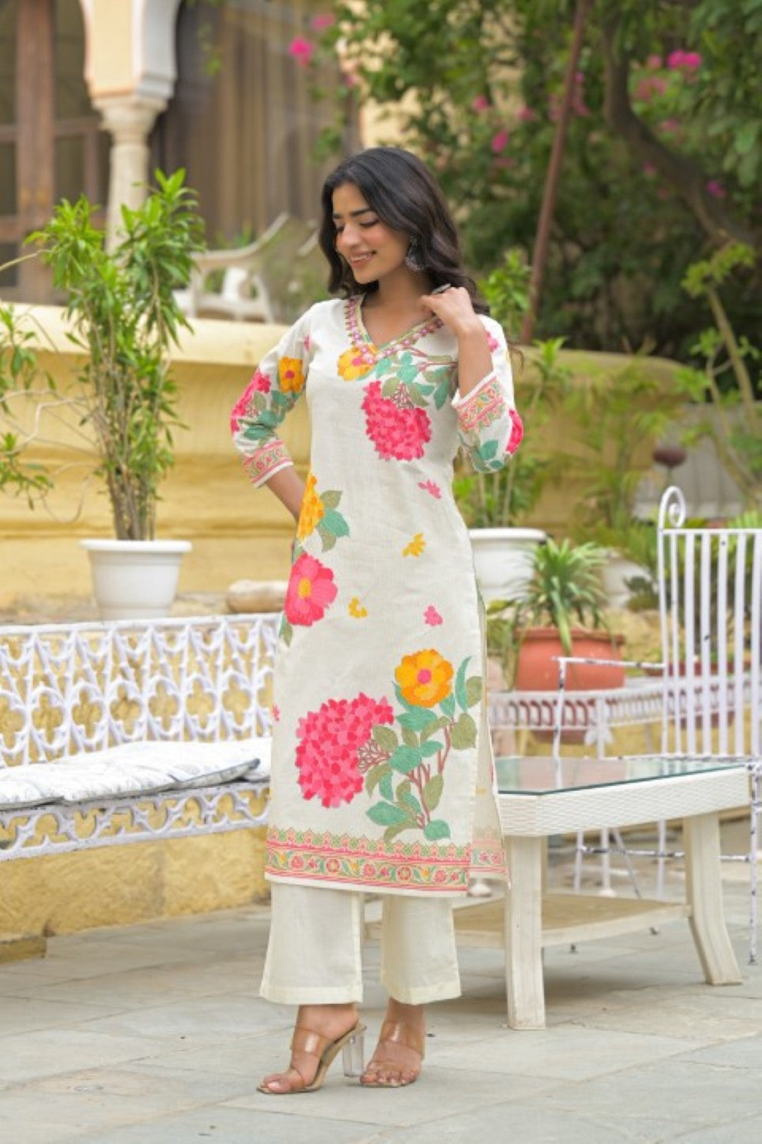 Bali Titan Printed Cotton Kurta Pant Set