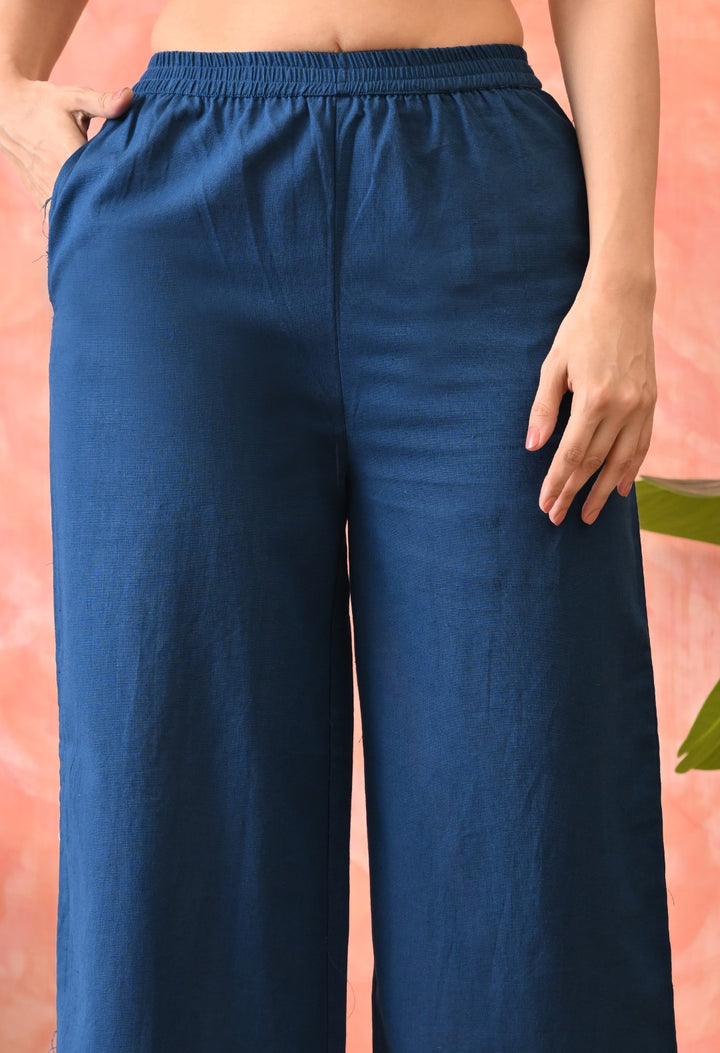 Omra Hibis Embroidery Cotton Co-ord Set