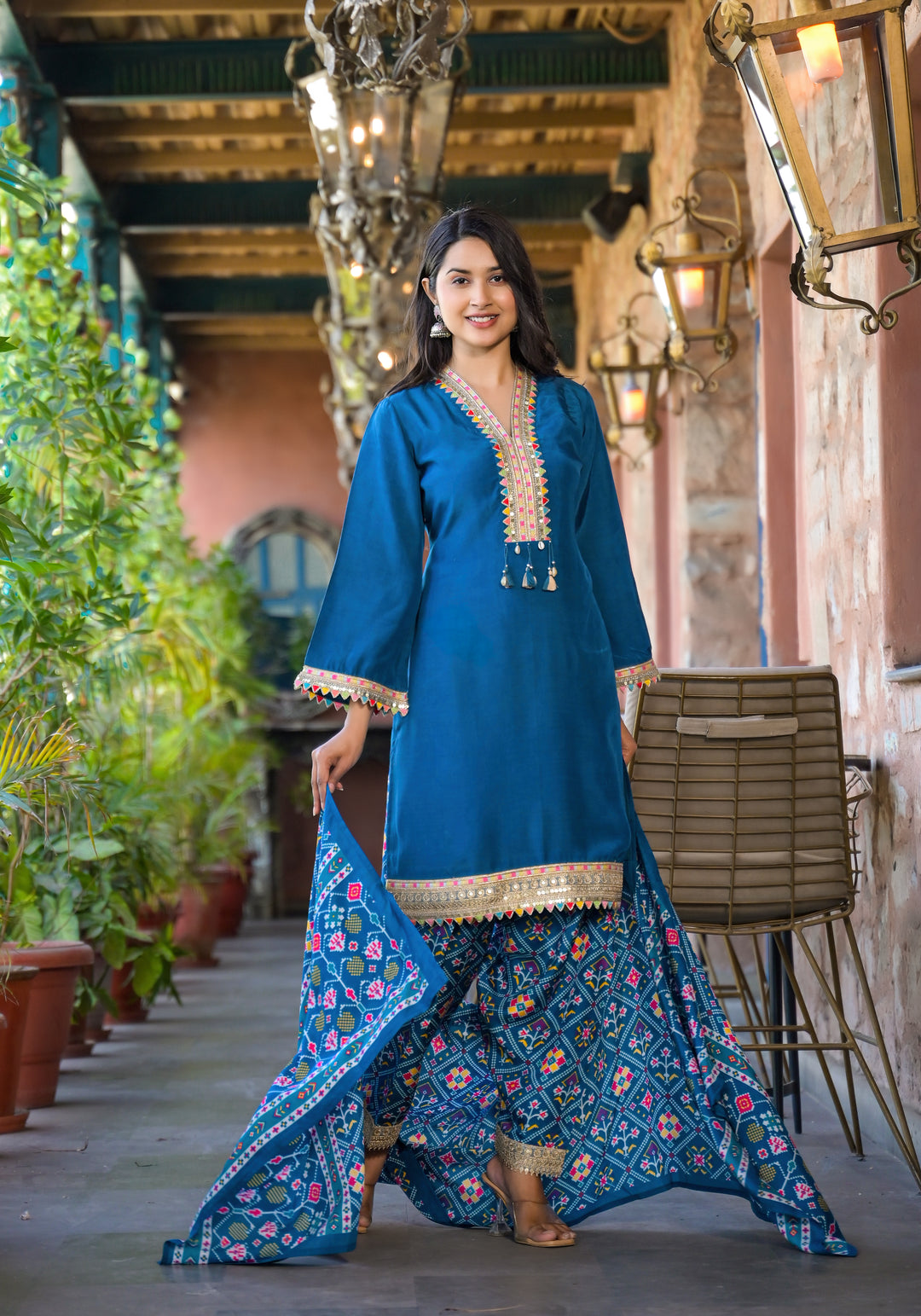Bali Azure Farsi Salwar Suit Set
