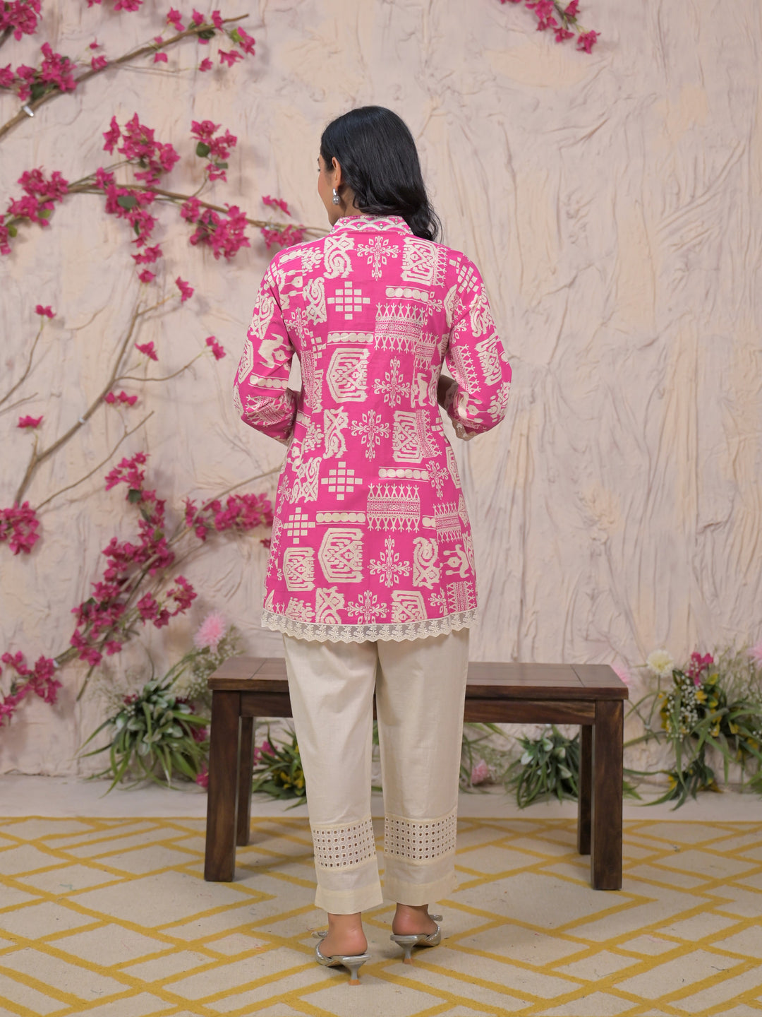 Bali Softpink Schiffli Cotton Co-ord Set