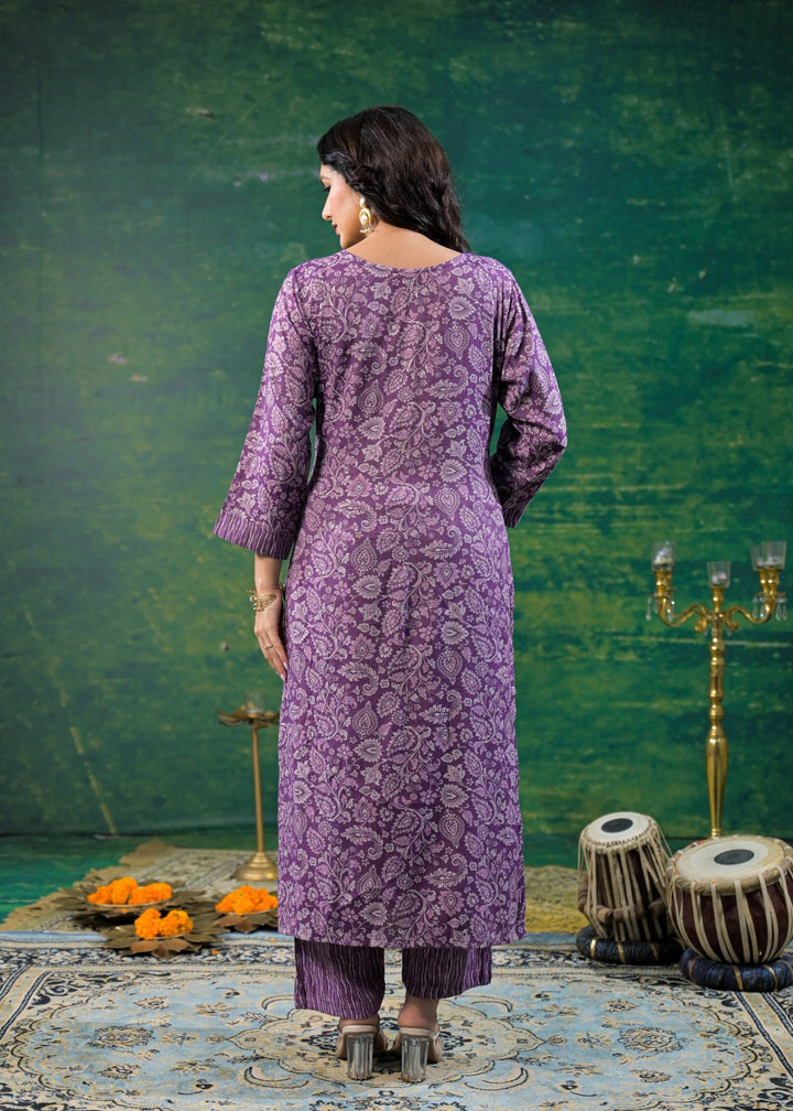 Shanti Heather Printed Work Suit Set