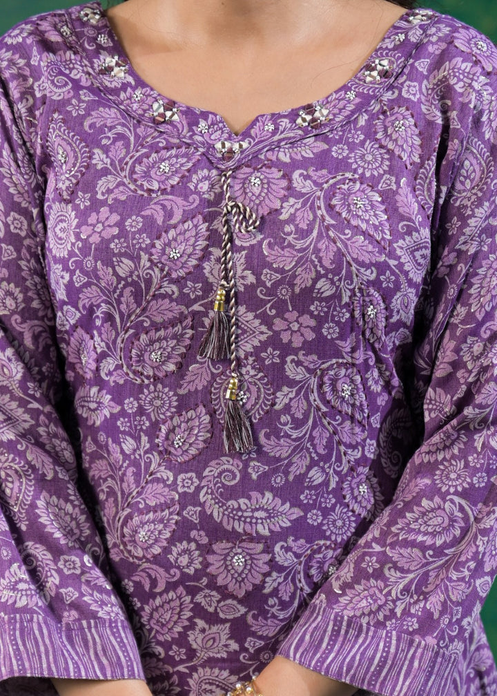 Shanti Heather Printed Work Suit Set