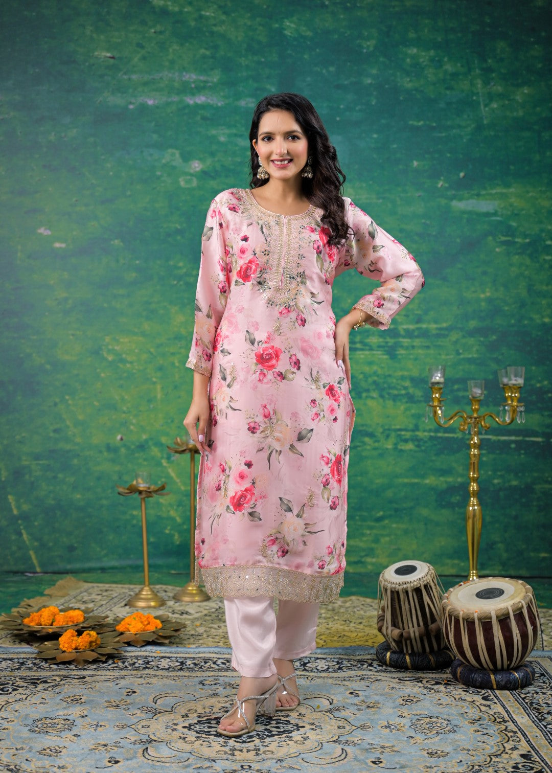 Mahi Thistle Printed Suit Set
