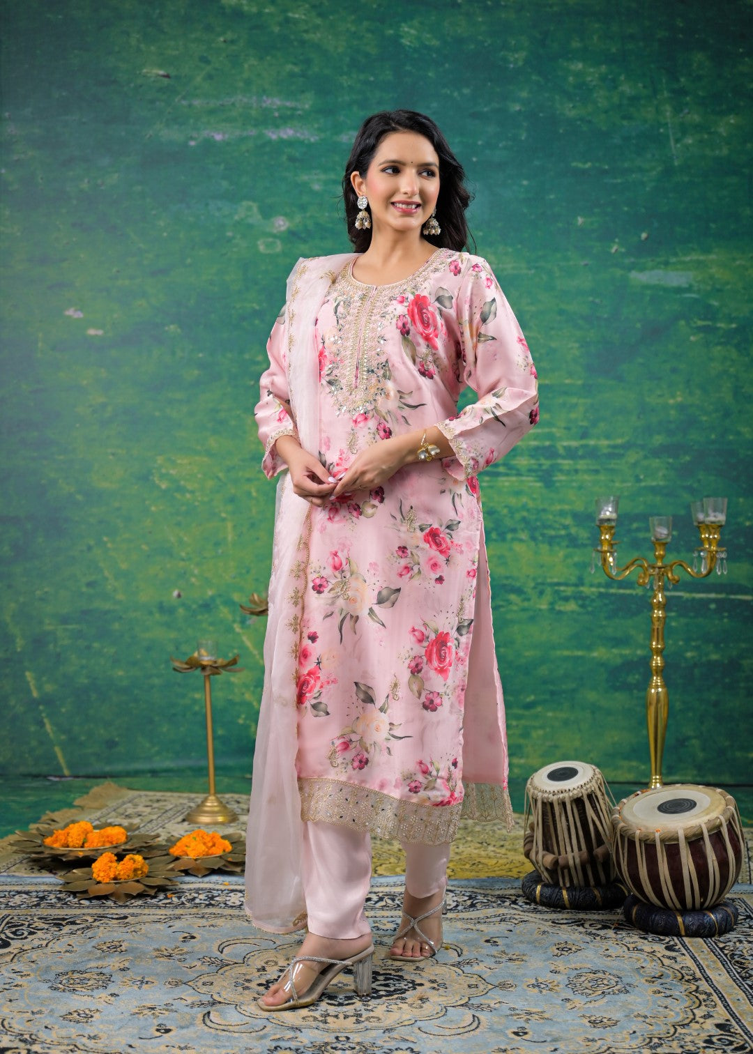 Mahi Thistle Printed Suit Set