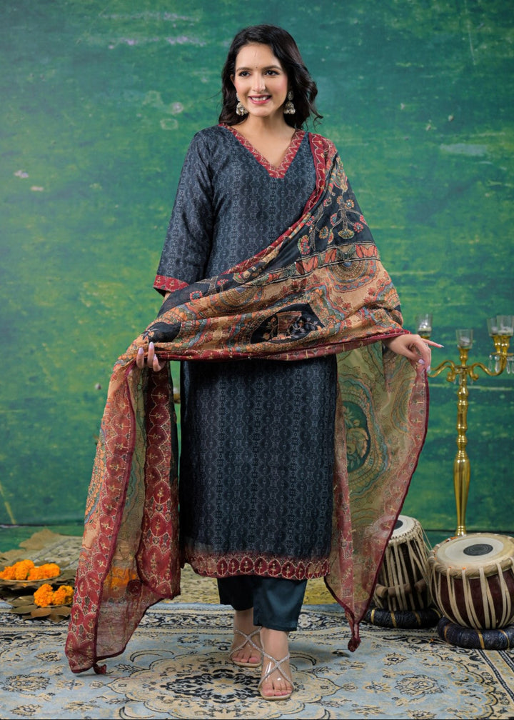 Katy Midnight Printed Suit Set