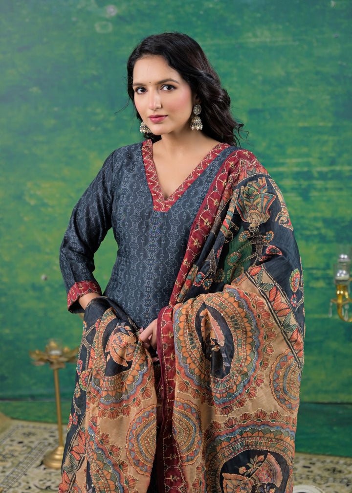 Katy Midnight Printed Suit Set