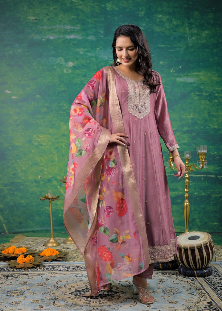 Shanti Salmon Full Work Suit Set