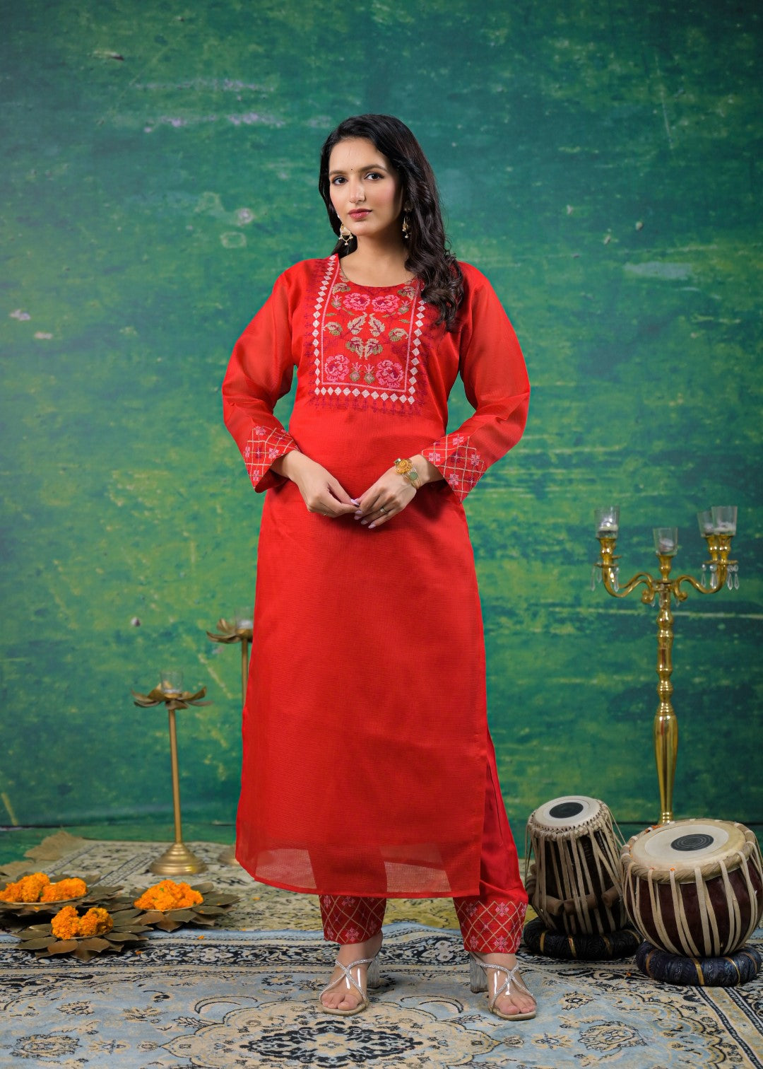 Pankhuri Jasper Embroidered Suit Set