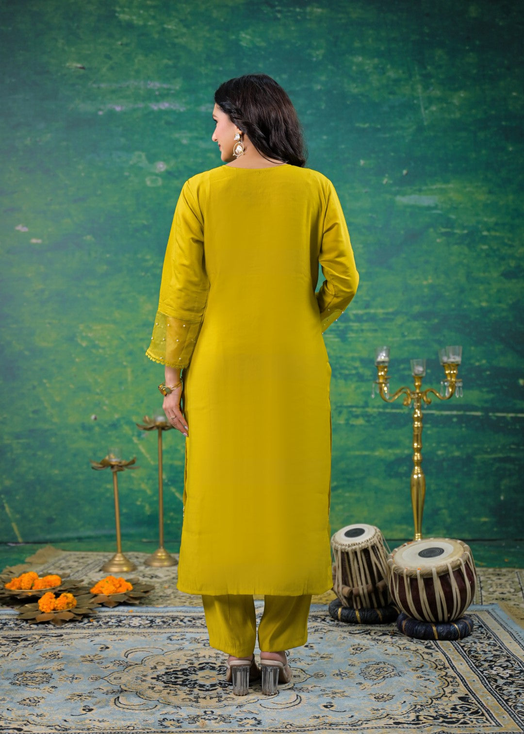 Mahi Wattle Embroidered Suit Set