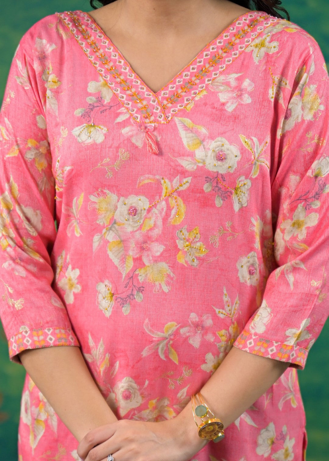 Shanti Floss Printed Work Suit Set