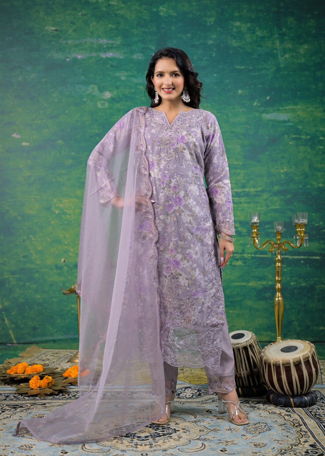 Mayuri Lily Printed Work Suit Set