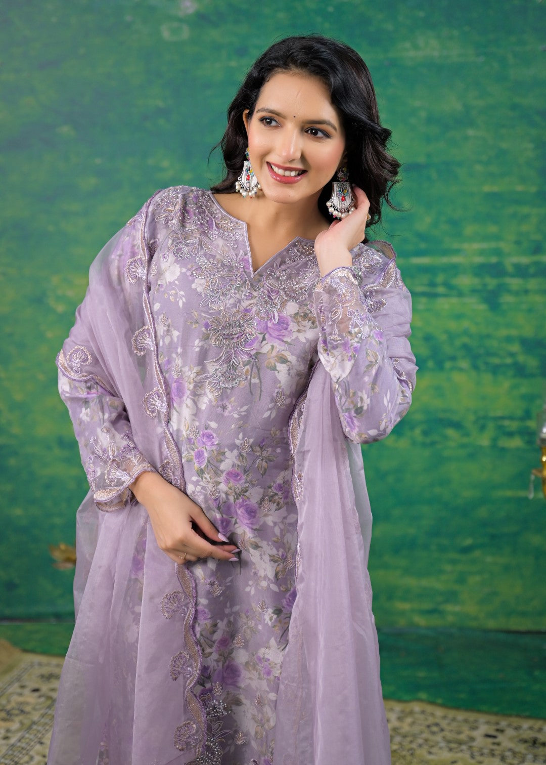 Mayuri Lily Printed Work Suit Set