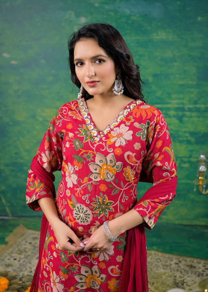 Shanti Jasper Printed Work Suit Set