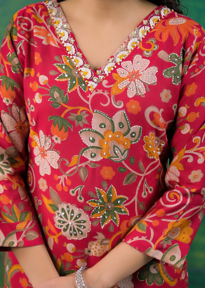 Shanti Jasper Printed Work Suit Set