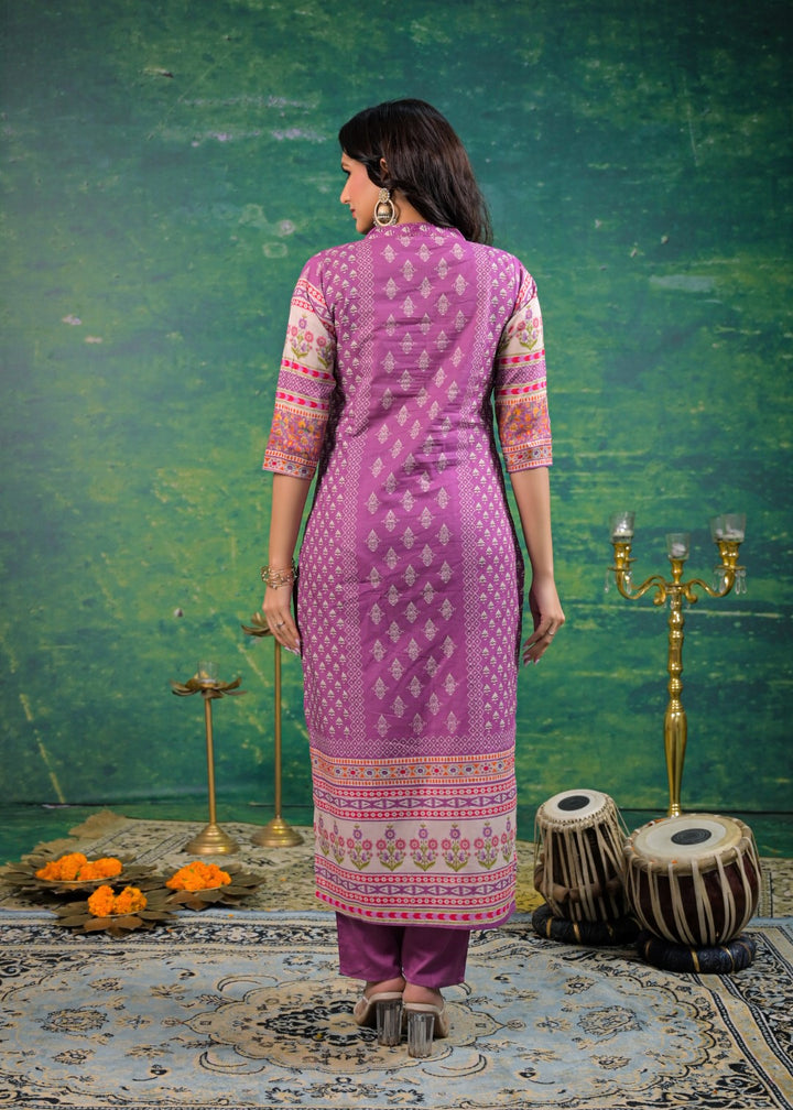 Shanti Orchid Printed Suit Set