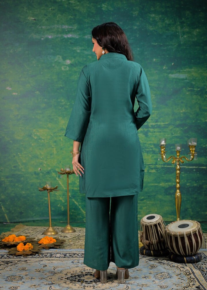 Shanti Viridian Embroidered Co-ord Set