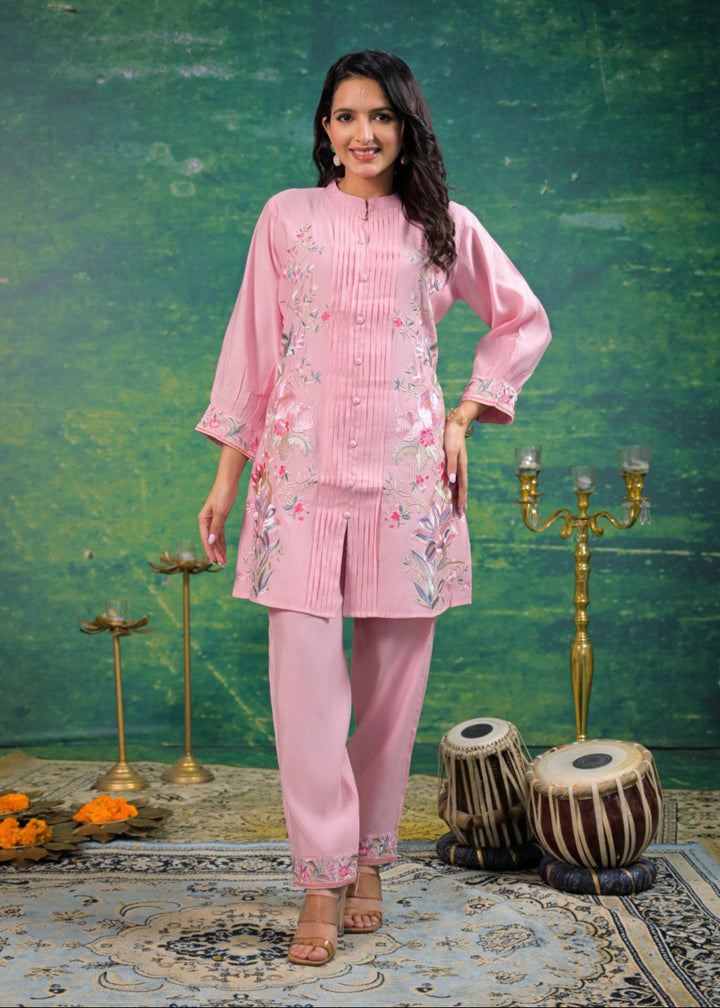 Pankhuri Rose Embroidered Co-ord Set