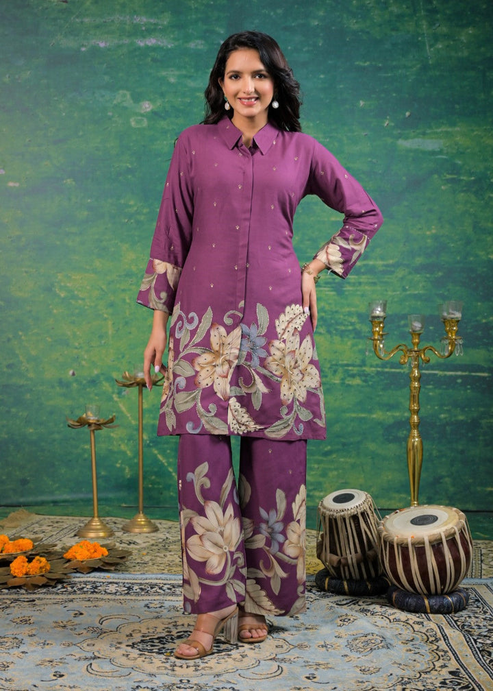 Shanti Mulberry Printed Co-ord Set