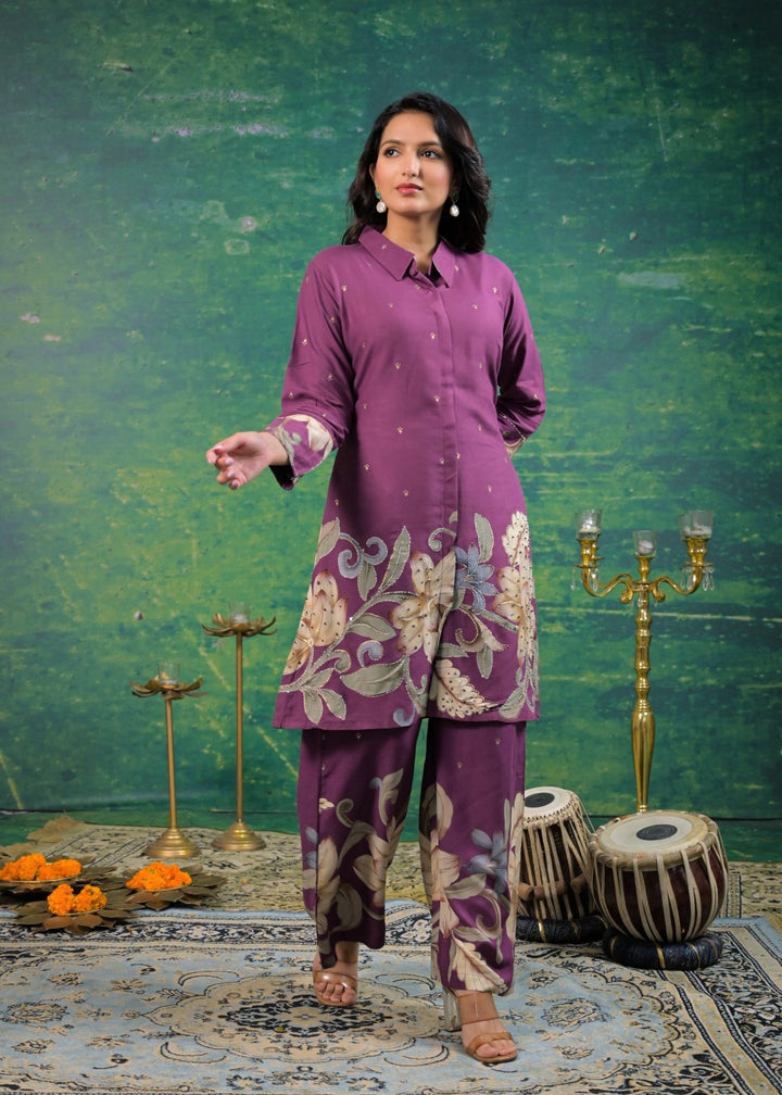 Shanti Mulberry Printed Co-ord Set