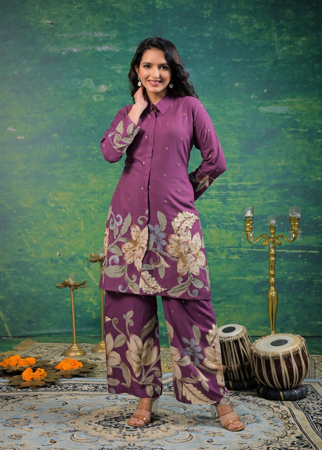 Shanti Mulberry Printed Co-ord Set