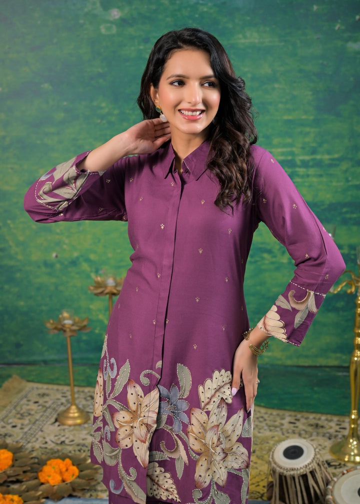 Shanti Mulberry Printed Co-ord Set