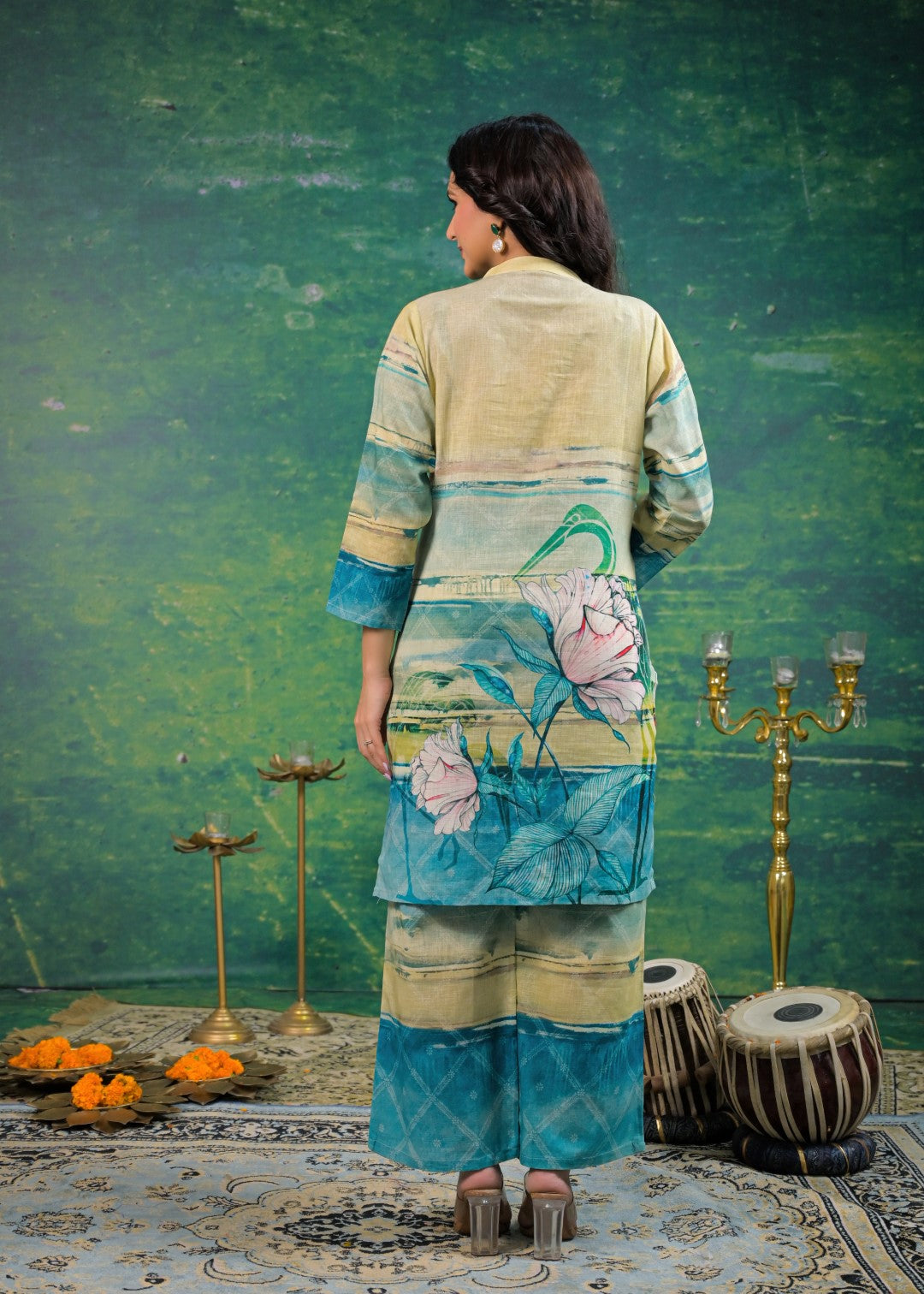 Shanti Lime Printed Co-ord Set