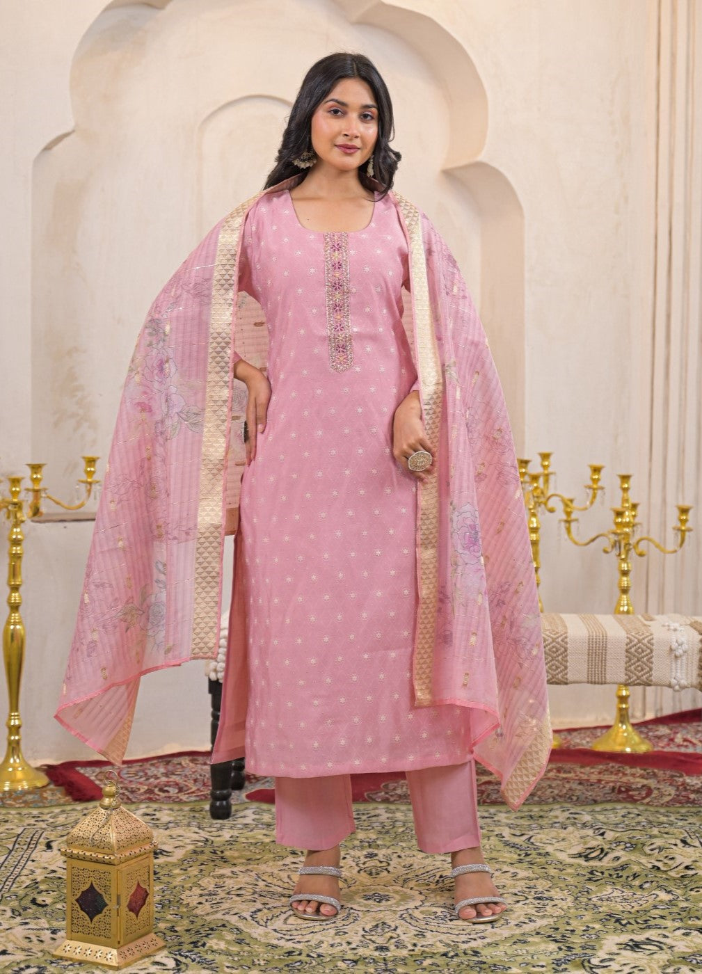 Shanti Blush Work Suit Set