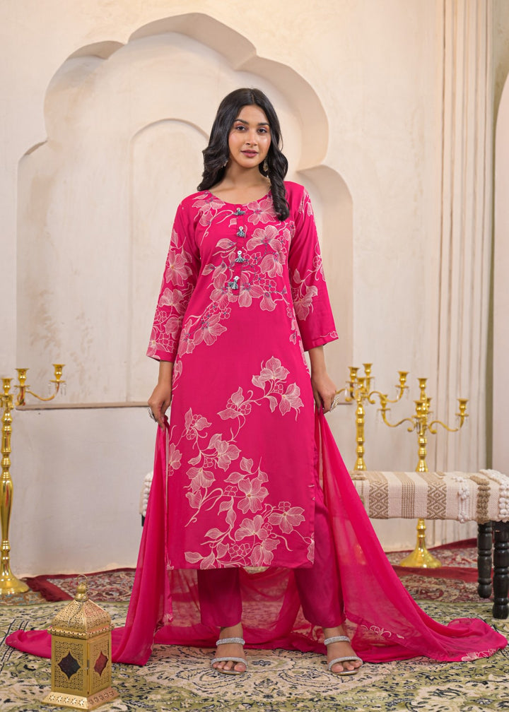 Shanti Tulip Printed Cotton Work Suit Set