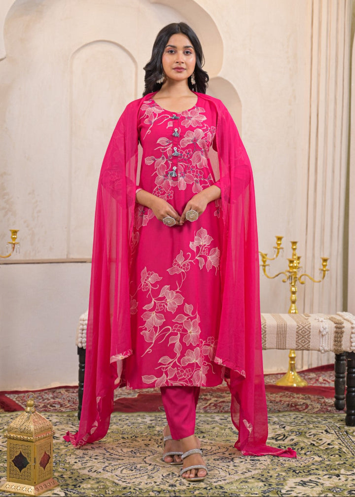 Shanti Tulip Printed Cotton Work Suit Set