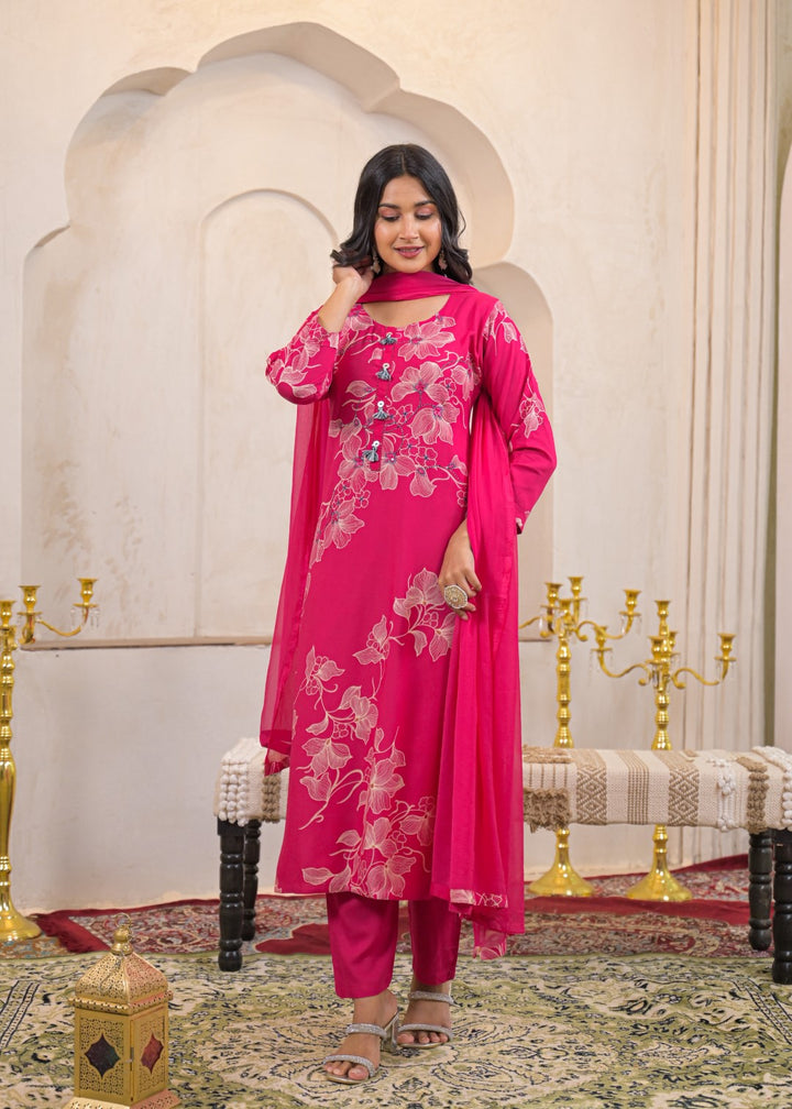 Shanti Tulip Printed Cotton Work Suit Set